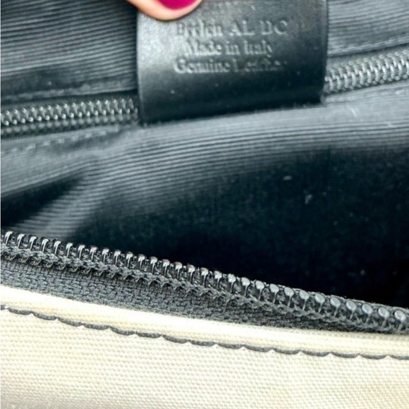 BALLY Vintage Canvas & Leather Multi-Pocket Shoulder Bag - Bold B Logo Print - Picture 5 of 6